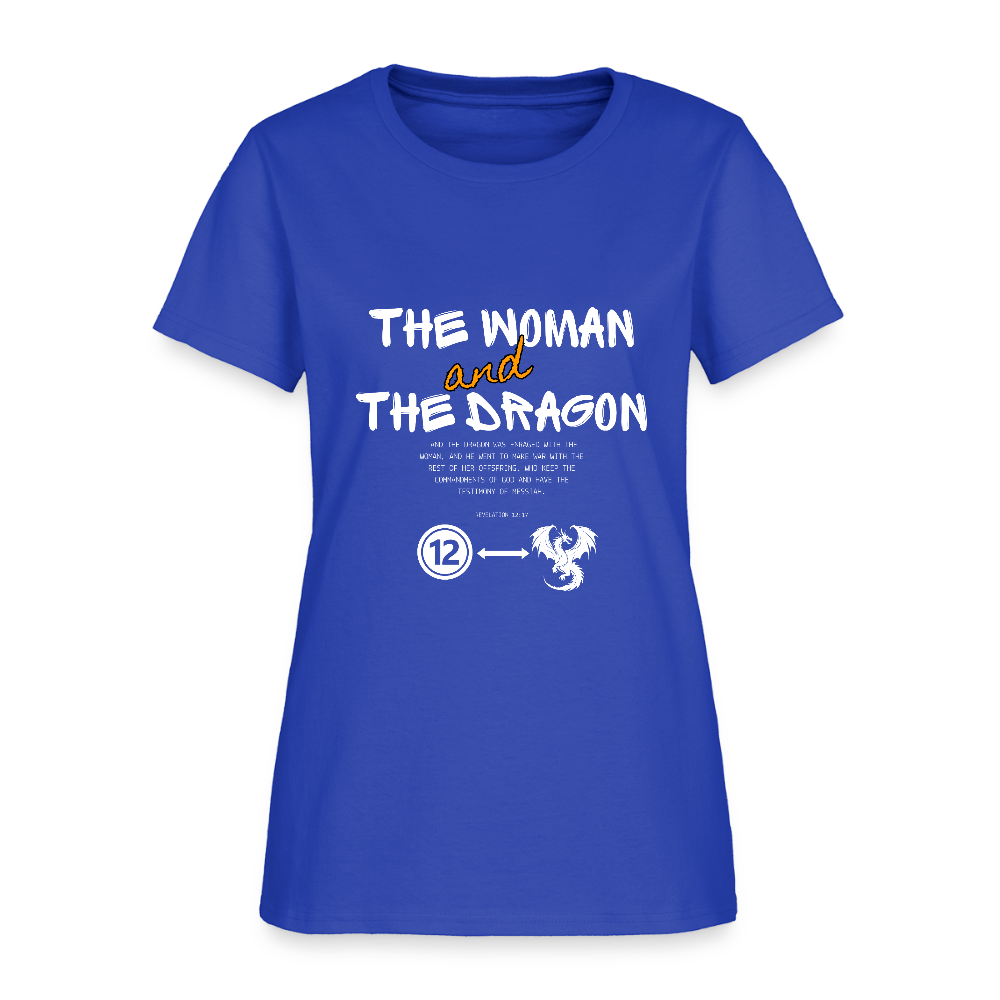 Woman and Dragon | Women's T-Shirt - royal blue