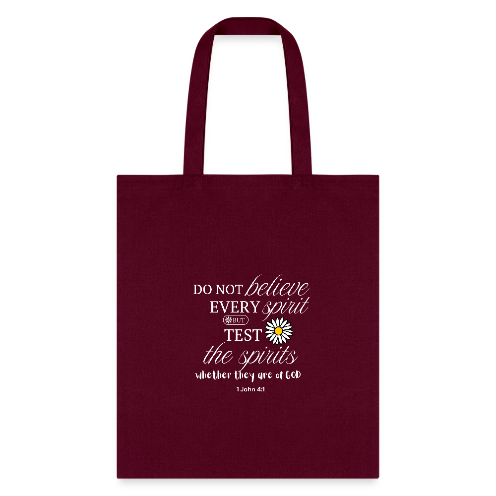 Test the spirits | Tote Bag - burgundy