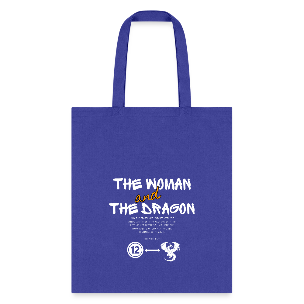Woman and Dragon | Tote Bag - royal blue