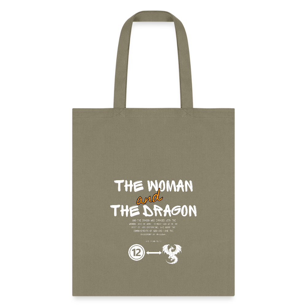 Woman and Dragon | Tote Bag - khaki