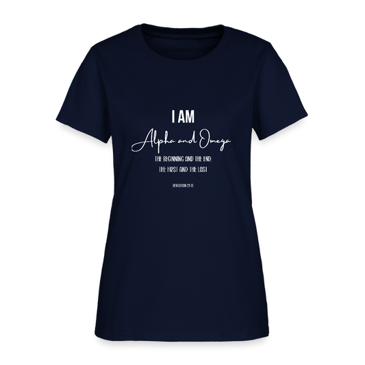 Alpha and Omega | Women's T-Shirt - navy