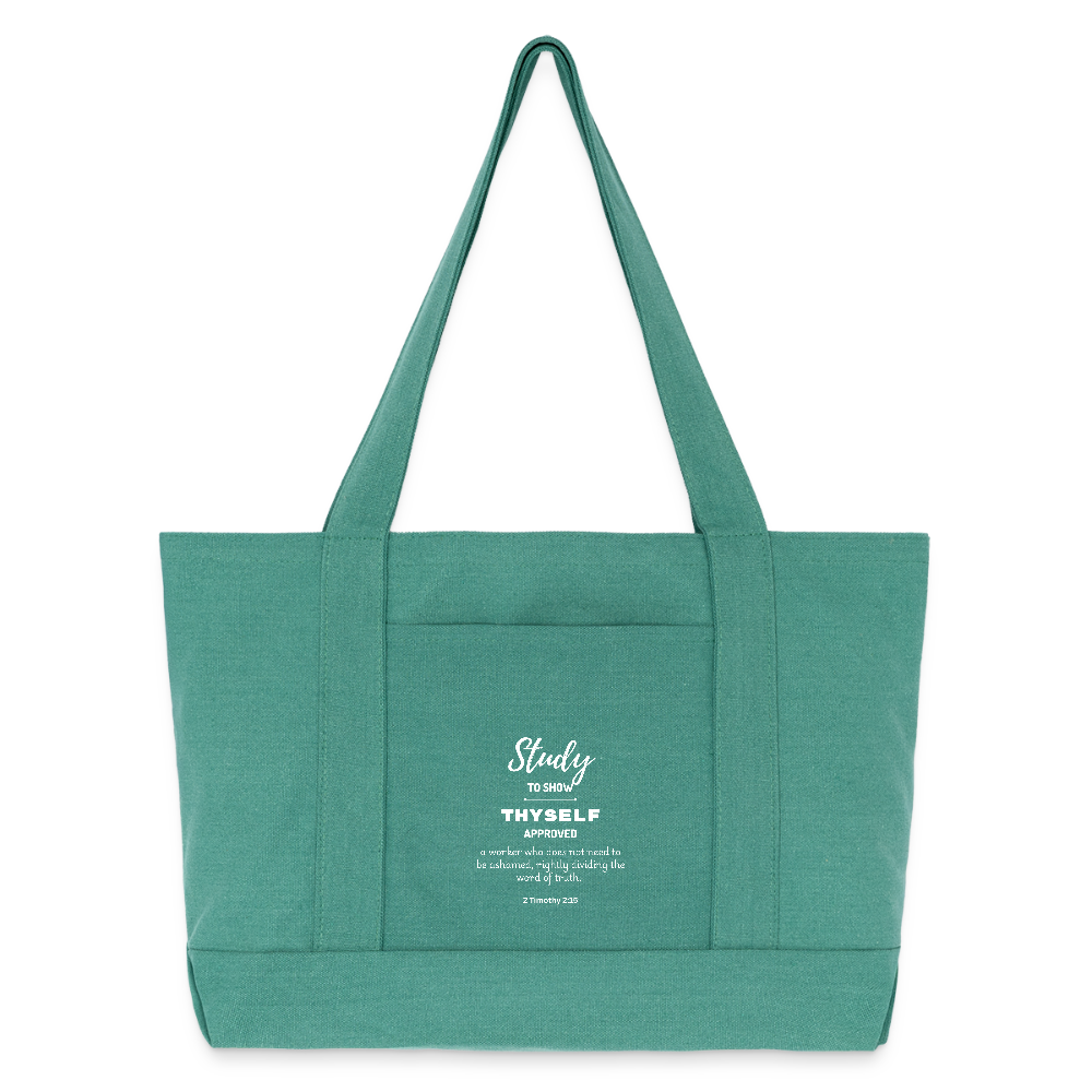 Study | Cotton Pigment Dyed Tote Bag - mermaid green