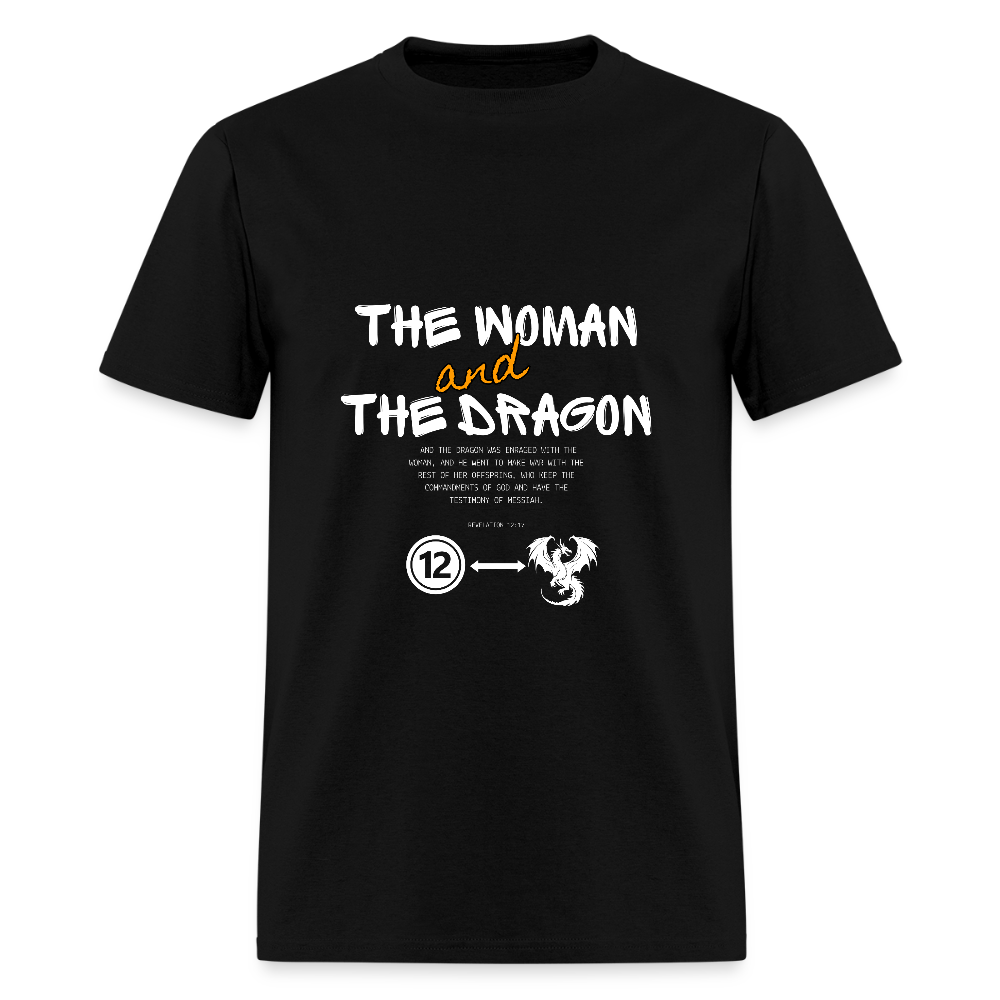 Woman and Dragon | Men's T-Shirt - black