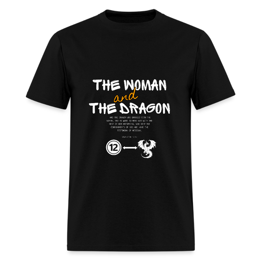 Woman and Dragon | Men's T-Shirt - black