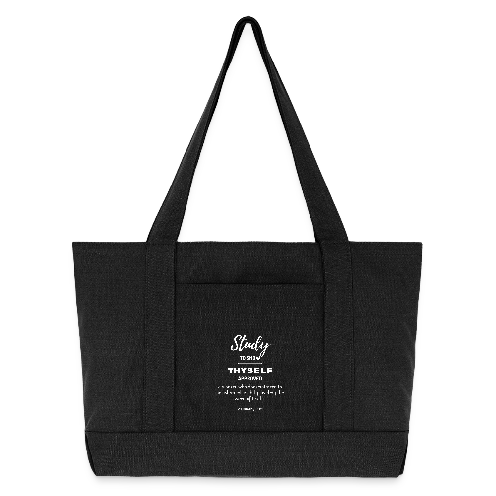 Study | Cotton Pigment Dyed Tote Bag - washed black