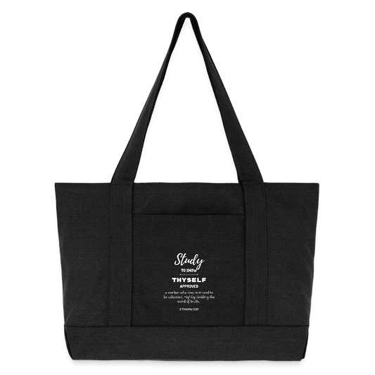Study | Cotton Pigment Dyed Tote Bag - washed black