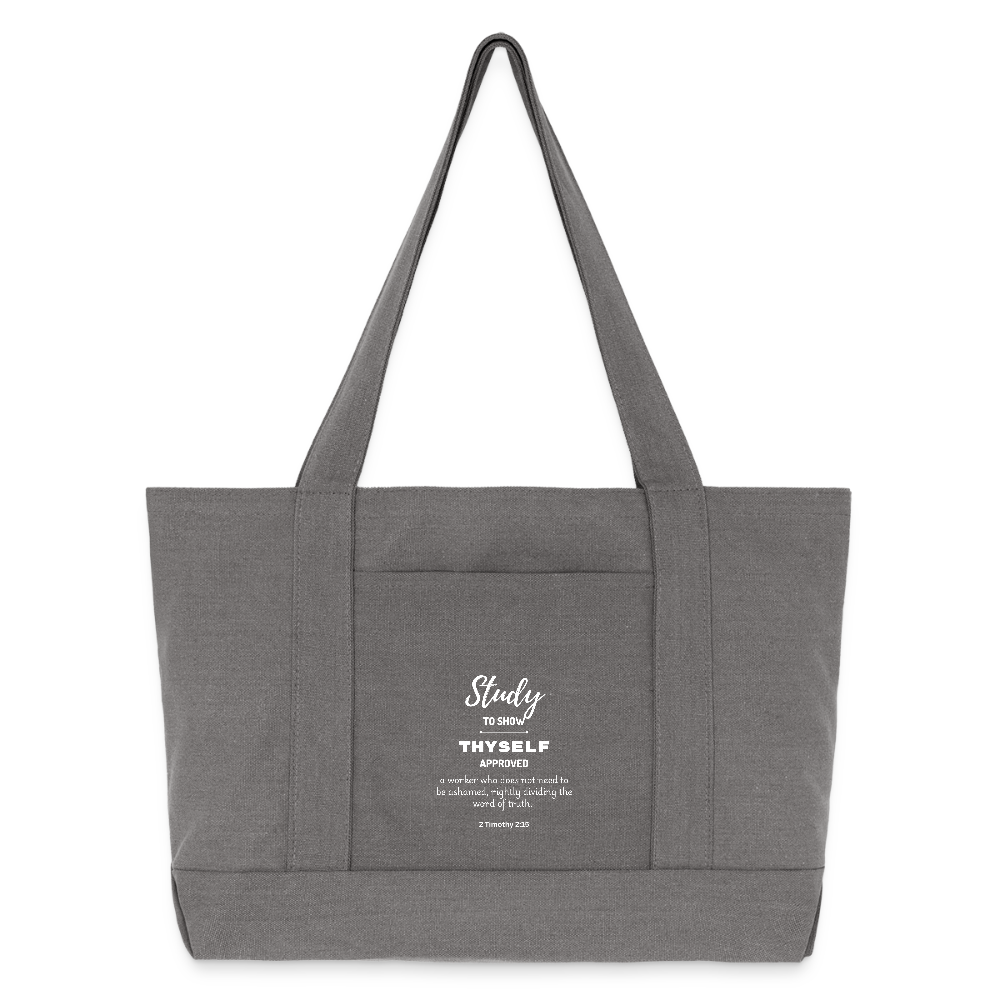 Study | Cotton Pigment Dyed Tote Bag - charcoal grey