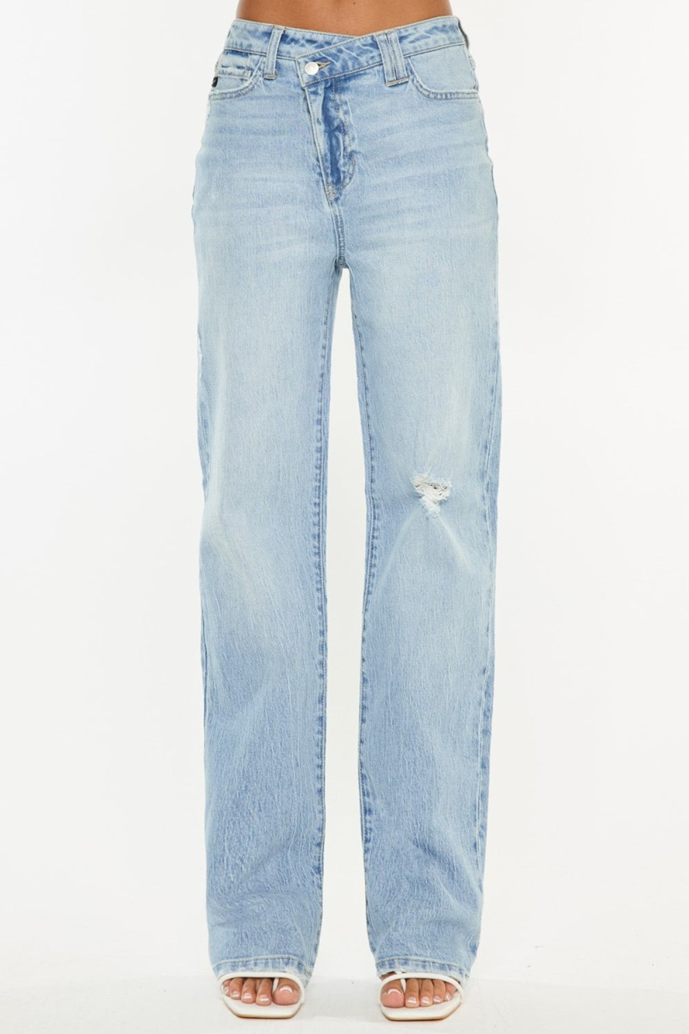 Kancan Distressed High Waist Straight Jeans